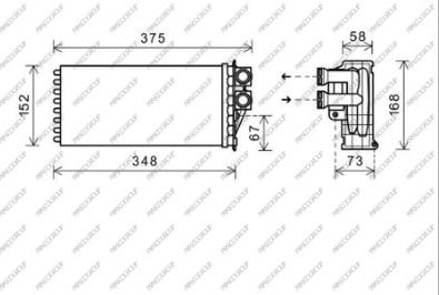 Prasco PG520H001 - Scambiatore calore, Riscaldamento abitacolo autozon.pro