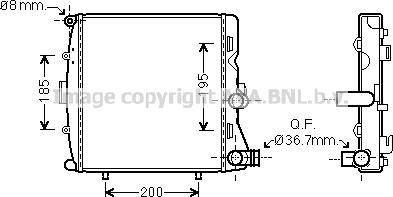 Prasco PR2054 - Radiatore, Raffreddamento motore autozon.pro