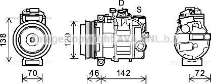 Prasco PRK074 - Compressore, Climatizzatore autozon.pro