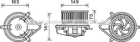 Prasco RT8512 - Elettromotore, Ventilatore abitacolo autozon.pro