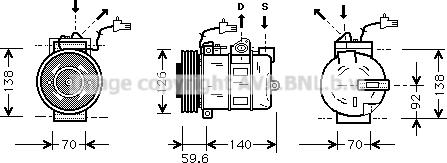 Prasco SBAK054 - Compressore, Climatizzatore autozon.pro