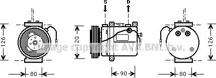 Prasco SBK051 - Compressore, Climatizzatore autozon.pro