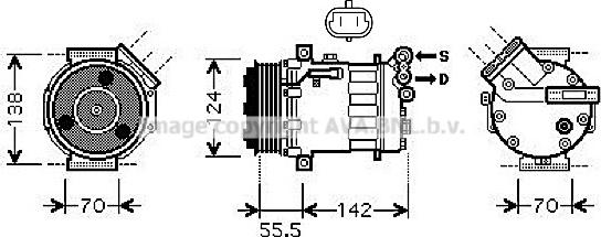 Prasco SBK069 - Compressore, Climatizzatore autozon.pro