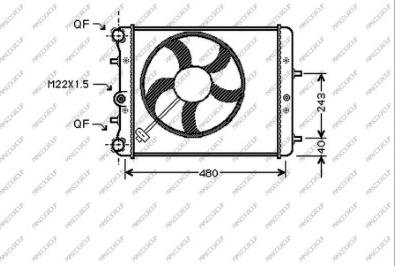 Prasco SK320R005 - Radiatore, Raffreddamento motore autozon.pro