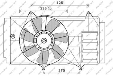 Prasco TY324F003 - Ventola, Raffreddamento motore autozon.pro