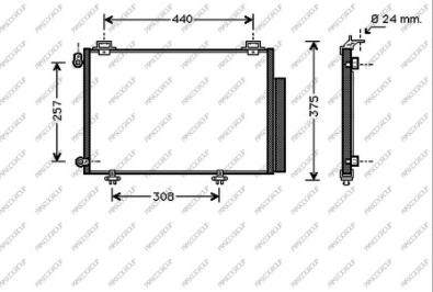 Prasco TY320C001 - Condensatore, Climatizzatore autozon.pro