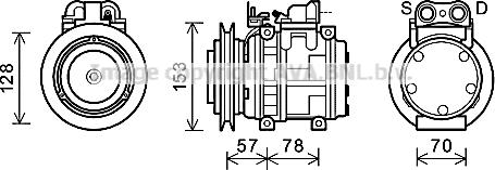 Prasco UGK006 - Compressore, Climatizzatore autozon.pro