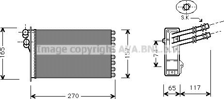 Prasco VN6175 - Scambiatore calore, Riscaldamento abitacolo autozon.pro