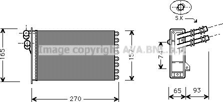 Prasco VN6173 - Scambiatore calore, Riscaldamento abitacolo autozon.pro