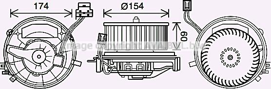 Prasco VN8399 - Elettromotore, Ventilatore abitacolo autozon.pro