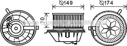 Prasco VN8342 - Elettromotore, Ventilatore abitacolo autozon.pro