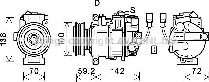 Prasco VNAK385 - Compressore, Climatizzatore autozon.pro