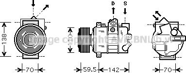 Prasco VNAK220 - Compressore, Climatizzatore autozon.pro