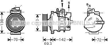 Prasco VNK318 - Compressore, Climatizzatore autozon.pro