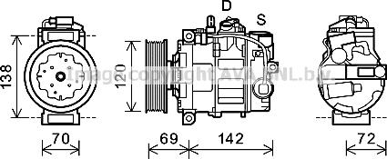 Prasco VNK321 - Compressore, Climatizzatore autozon.pro