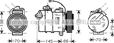 Prasco VNK261 - Compressore, Climatizzatore autozon.pro