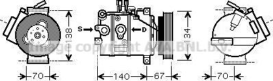 Prasco VOAK142 - Compressore, Climatizzatore autozon.pro