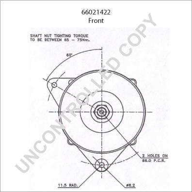 Prestolite Electric 66021422 - Alternatore autozon.pro