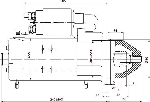 Prestolite Electric 861053 - Motorino d'avviamento autozon.pro