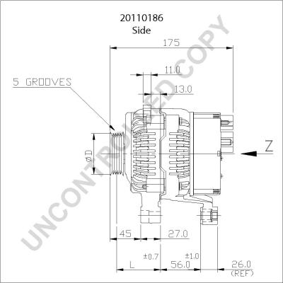 Prestolite Electric 20110186 - Alternatore autozon.pro