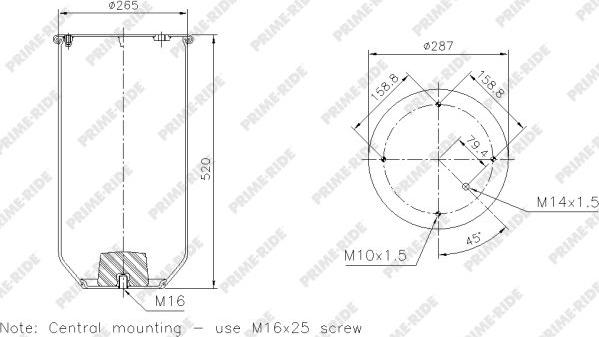 Prime-Ride 1R14-866 - Soffietto, Sospensione pneumatica autozon.pro