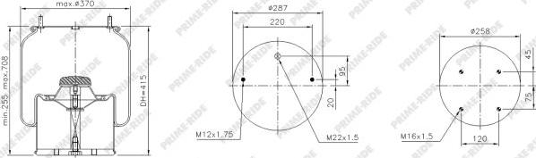 Prime-Ride 1R14-814 - Soffietto, Sospensione pneumatica autozon.pro