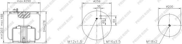 Prime-Ride 1R11-861 - Soffietto, Sospensione pneumatica autozon.pro