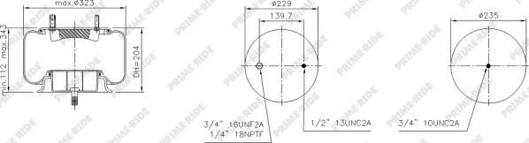 Prime-Ride 1R12-095 - Soffietto, Sospensione pneumatica autozon.pro