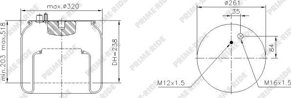 Prime-Ride 1R12-831 - Soffietto, Sospensione pneumatica autozon.pro