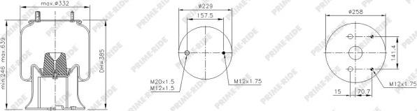 Prime-Ride 1R12-702 - Soffietto, Sospensione pneumatica autozon.pro