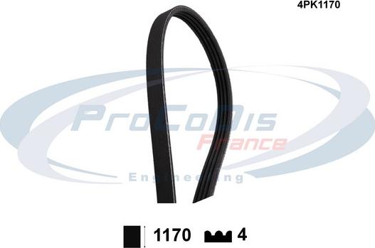 Procodis France 4PK1170 - Cinghia Poly-V autozon.pro