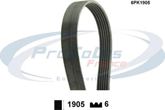 Procodis France 6PK1905 - Cinghia Poly-V autozon.pro