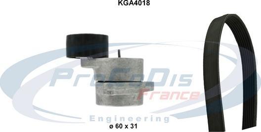 Procodis France KGA4018 - Kit Cinghie Poly-V autozon.pro