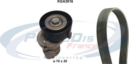 Procodis France KGA3016 - Kit Cinghie Poly-V autozon.pro