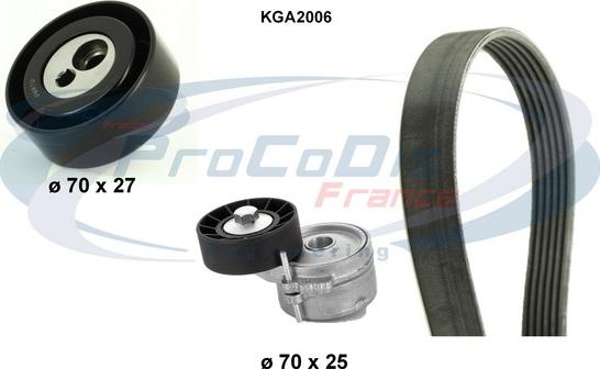 Procodis France KGA2006 - Kit Cinghie Poly-V autozon.pro