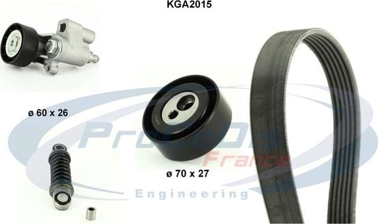 Procodis France KGA2015 - Kit Cinghie Poly-V autozon.pro