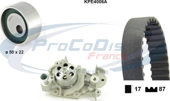 Procodis France KPE4006A - Pompa acqua + Kit cinghie dentate autozon.pro