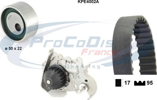 Procodis France KPE4002A - Pompa acqua + Kit cinghie dentate autozon.pro