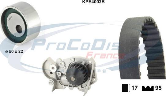 Procodis France KPE4002B - Pompa acqua + Kit cinghie dentate autozon.pro