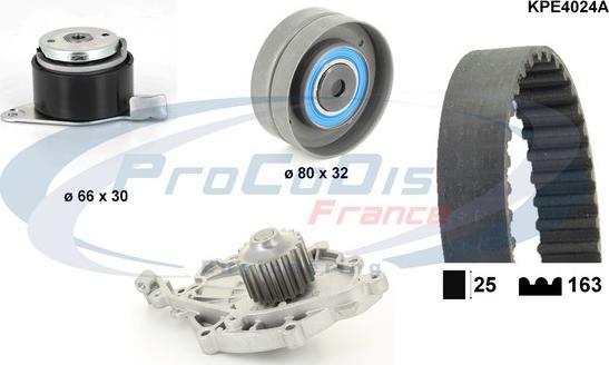 Procodis France KPE4024A - Pompa acqua + Kit cinghie dentate autozon.pro