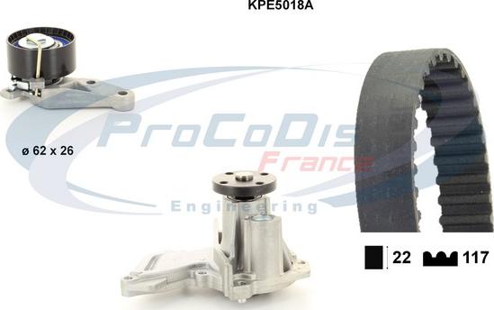 Procodis France KPE5018A - Pompa acqua + Kit cinghie dentate autozon.pro