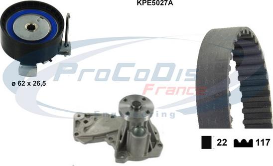 Procodis France KPE5027A - Pompa acqua + Kit cinghie dentate autozon.pro