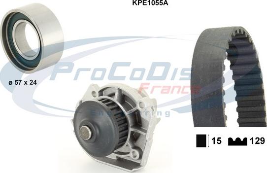 Procodis France KPE1055A - Pompa acqua + Kit cinghie dentate autozon.pro