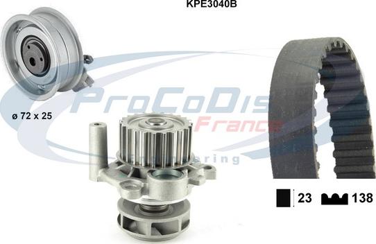 Procodis France KPE3040B - Pompa acqua + Kit cinghie dentate autozon.pro