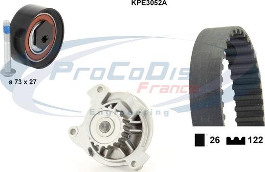 Procodis France KPE3052A - Pompa acqua + Kit cinghie dentate autozon.pro