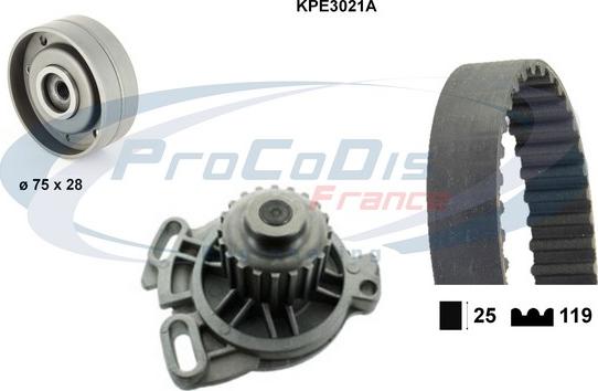 Procodis France KPE3021A - Pompa acqua + Kit cinghie dentate autozon.pro