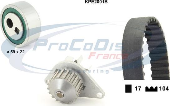 Procodis France KPE2001B - Pompa acqua + Kit cinghie dentate autozon.pro