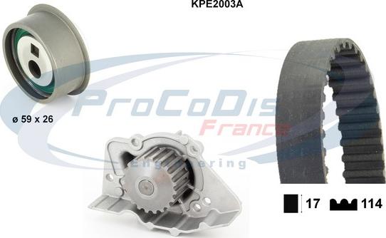 Procodis France KPE2003A - Pompa acqua + Kit cinghie dentate autozon.pro