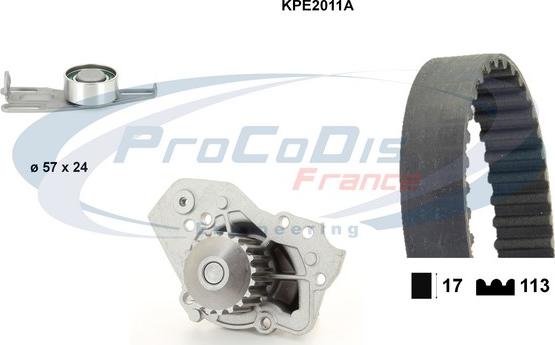 Procodis France KPE2011A - Pompa acqua + Kit cinghie dentate autozon.pro