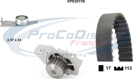 Procodis France KPE2011B - Pompa acqua + Kit cinghie dentate autozon.pro